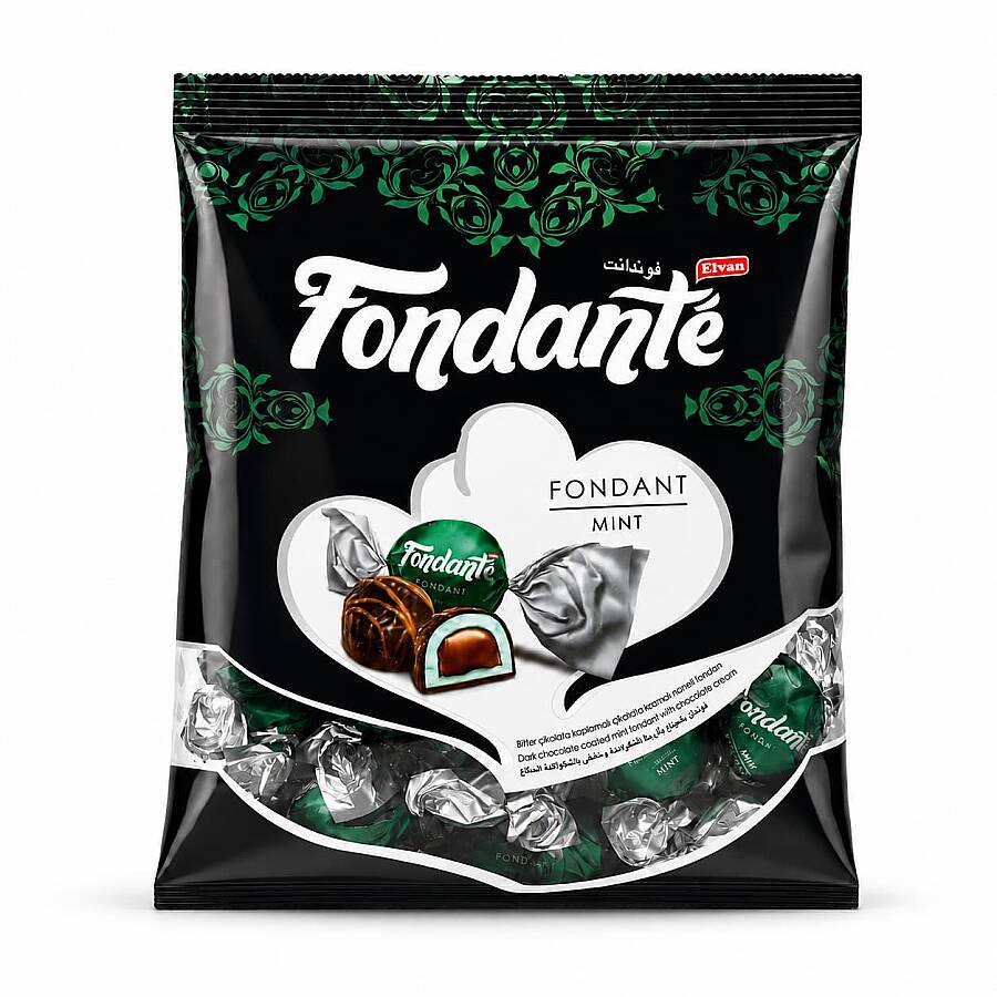 Fondante Chocolate Filled with Mint 500 Gr. (1 Bag) - 1