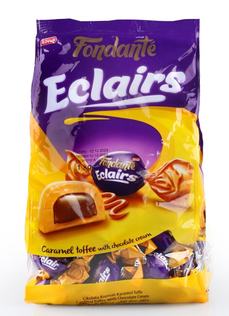 Fondante Eclairs Caramel Toffee 1000 Gr. (1 Bag) - Fondante