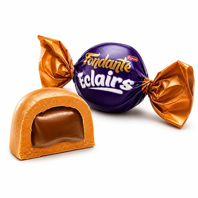 Fondante Eclairs Caramel Toffee 1000 Gr. (1 Bag) - 3