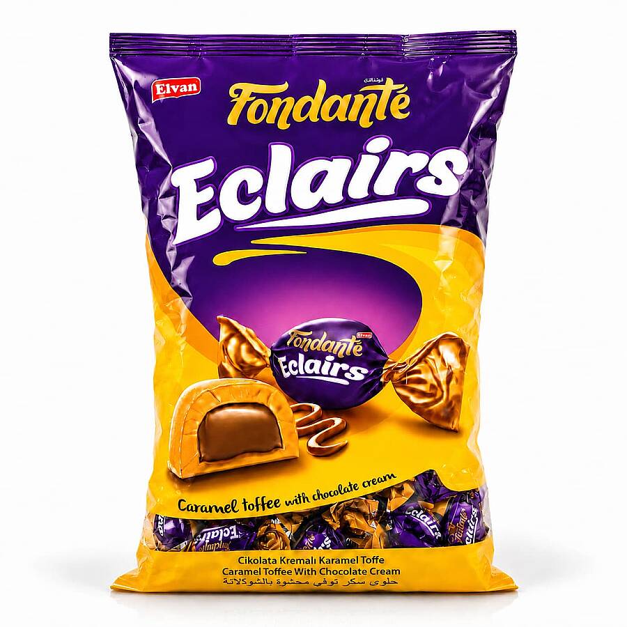 Fondante Eclairs Caramel Toffee 1000 Gr. (1 Bag) - 1