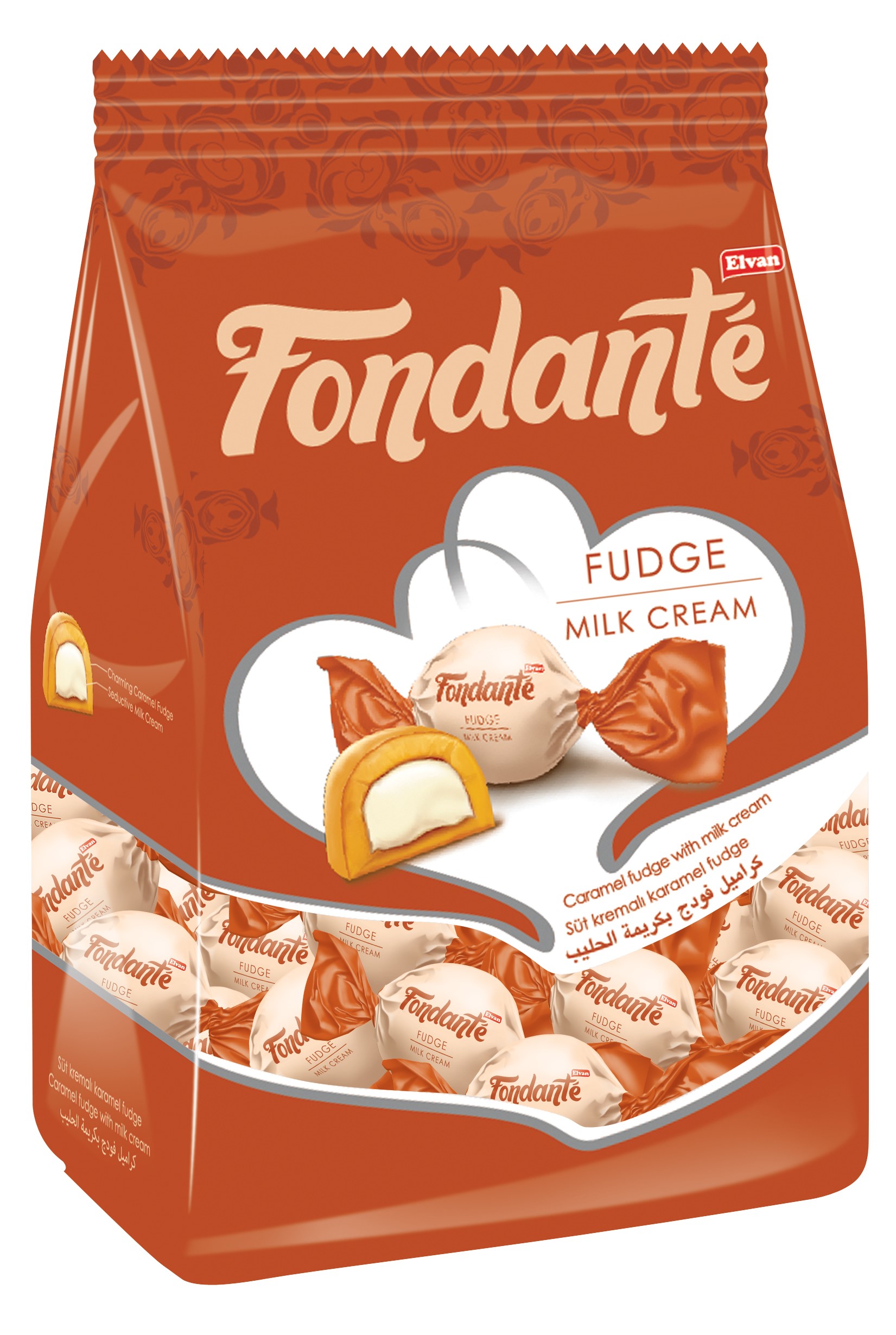 Fondante Sütlü Fudge 500 Gr. Poşet 12 Adet (1 Koli)