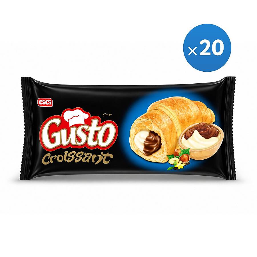 Gusto Kruvasan Çikolatalı 40 Gr. 20 Adet (1 Paket) - 2