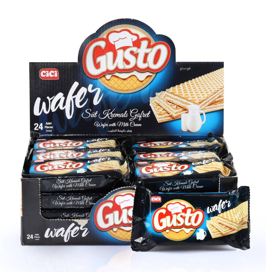Gusto Milk Cream Wafer 40 Grams 24 Pack (1 Box) - 1