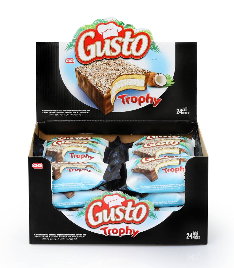 Gusto Trophy Coconut Marshmallow 35 Gram 24 Pieces (1 Box) - 4