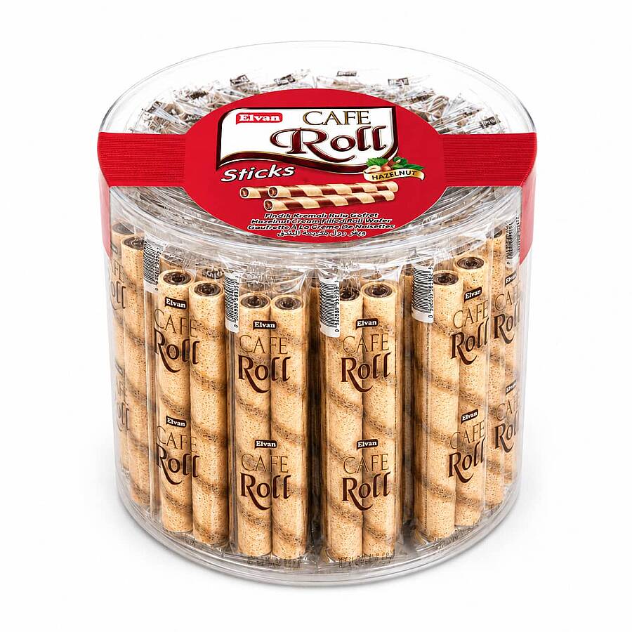  Caferoll Hazelnut 10 Gr. 48 pcs (1 Cylinder Box) - 1
