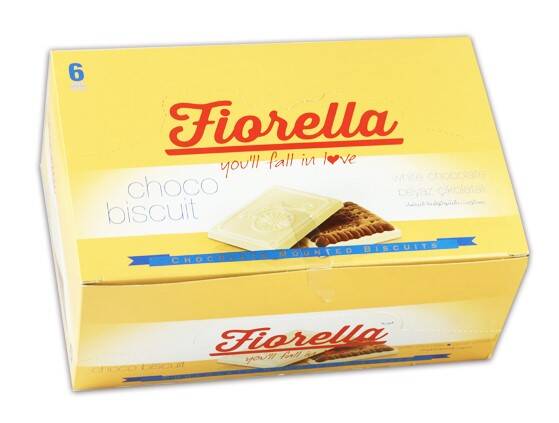 Fiorella Chocobiscuit White Chocolate Cocoa Biscuit 102 Gr. 6 pcs (1 Box) - 4
