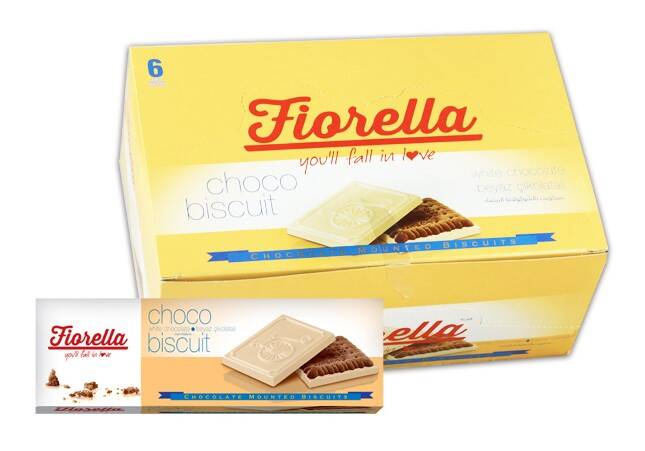 Fiorella Chocobiscuit White Chocolate Cocoa Biscuit 102 Gr. 6 pcs (1 Box) - 3