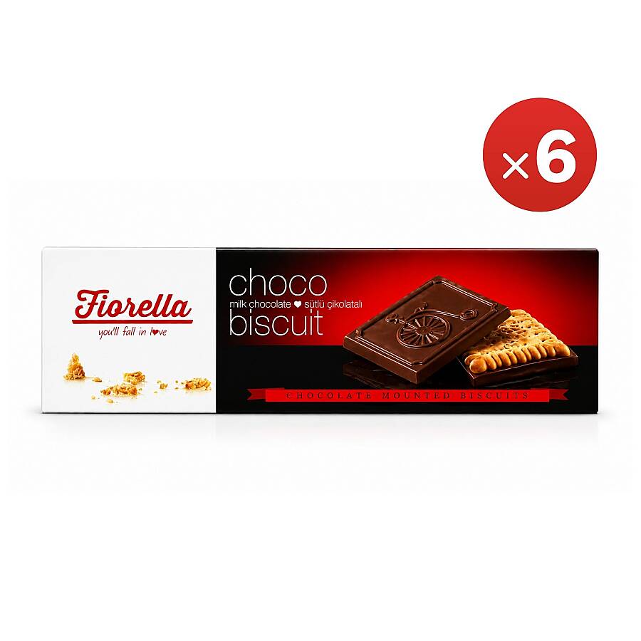 Fiorella Chocobiscuit Milk Chocalate 102 Gr. 6 Pcs (1 Box) - 2