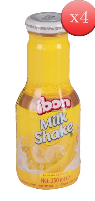 Ibon Milk Juice with Banana 250 Ml. (4 Pack) - Elvan