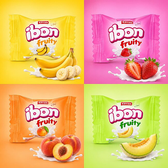 Ibon Milky Fruity Candy 1000 Gr. (1 Bag) - 2
