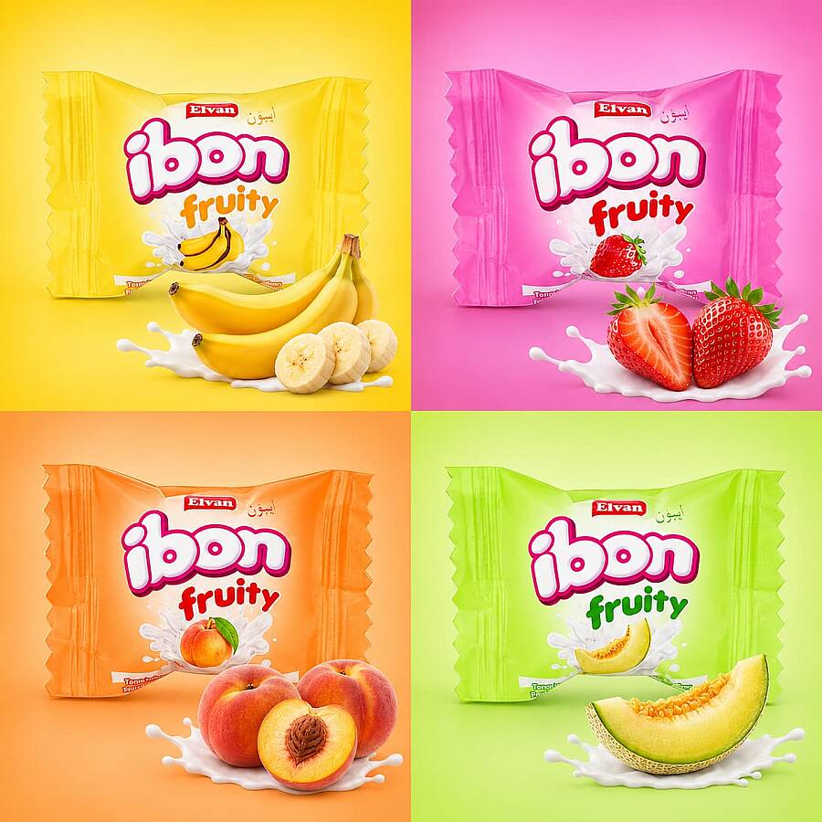 Ibon Milky Fruity Candy 1000 Gr. (1 Bag) - 2