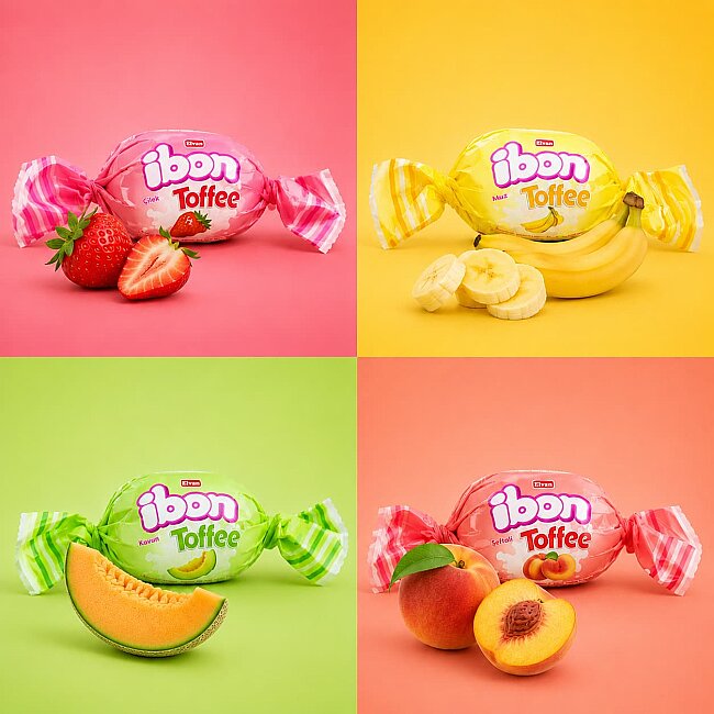  Ibon Toffee Milk Fruit Candy 1000 Gr. (1 Bag) - 3