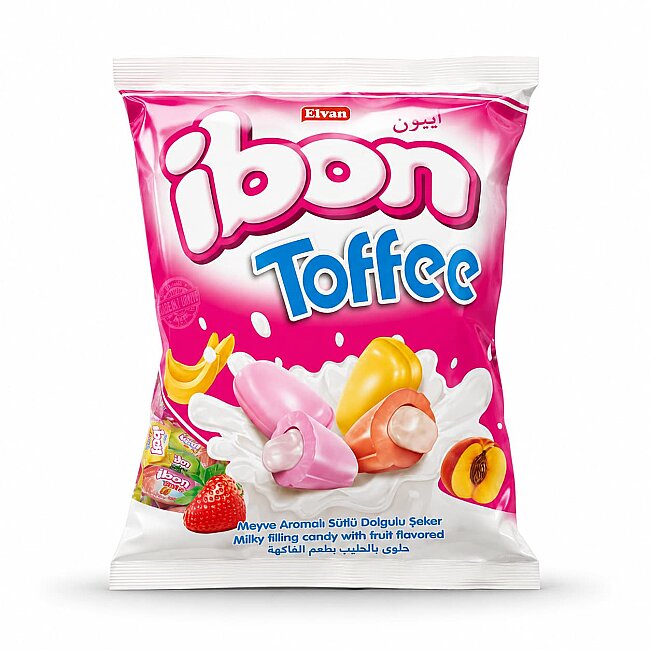  Ibon Toffee Milk Fruit Candy 1000 Gr. (1 Bag) - 1