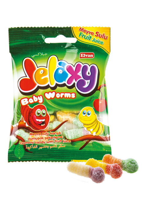Jelaxy Sweet Lıttle Worm 80 Gr 12 pcs (1 Box) - 1