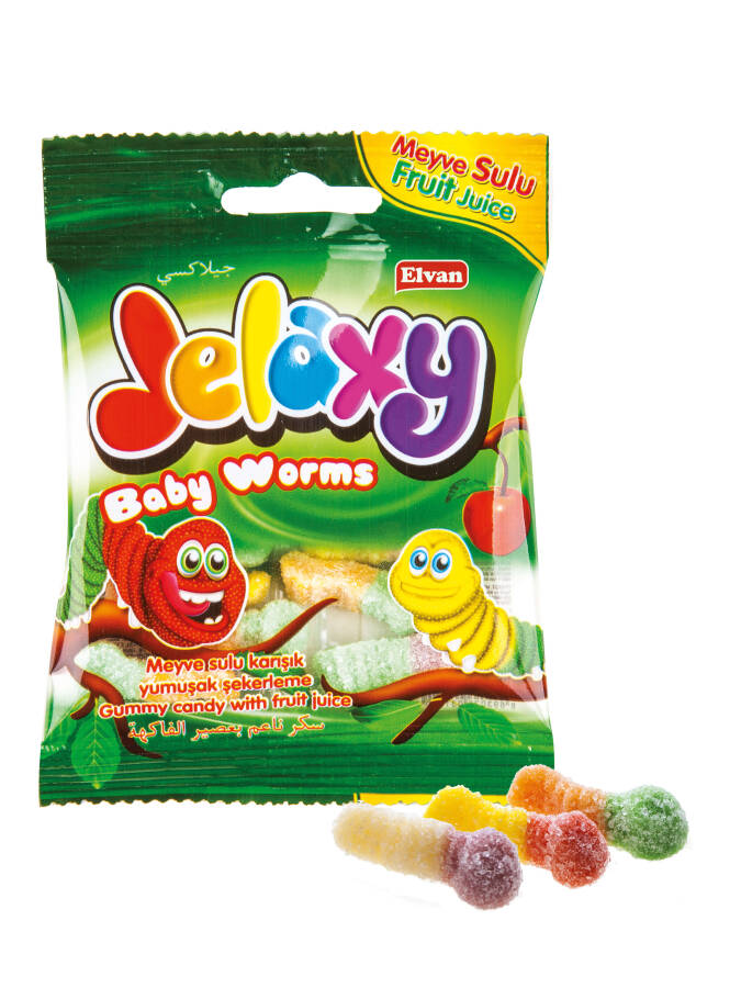 Jelaxy Sweet Lıttle Worm 80 Gr 12 pcs (1 Box) - 1