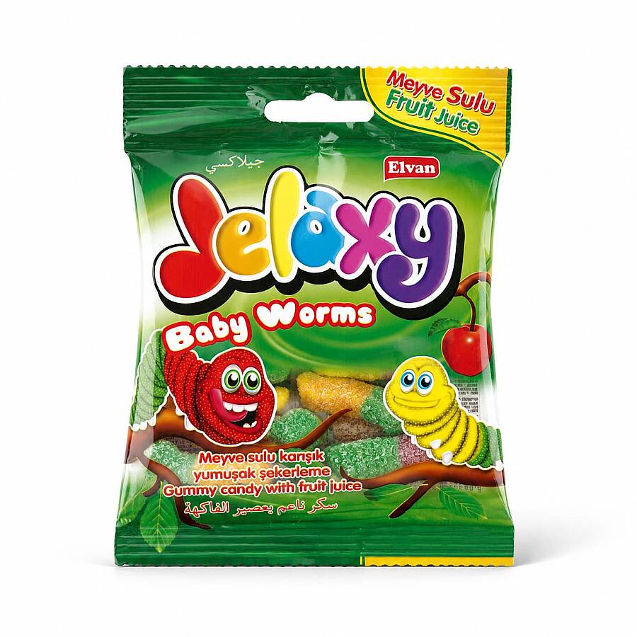 Jelaxy Sweet Lıttle Worm 80 Gr 12 pcs (1 Box) - 2