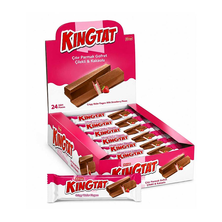King Tat Strawberry 18 Gr. 24 pcs (1 Box) - 1