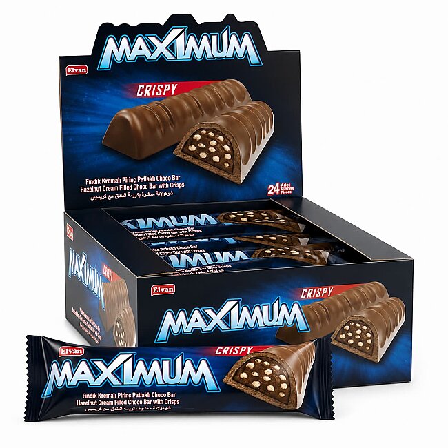 Maximum Hazelnut 40Gr. 24 pcs (1 Box) - Elvan