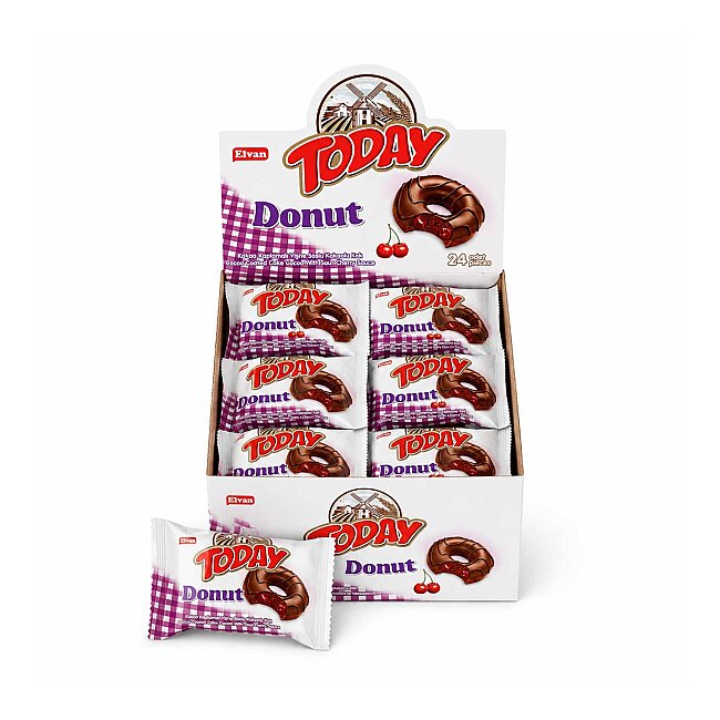 Donut Cherry 35 Gr. 24 pcs (1 Box) - Today