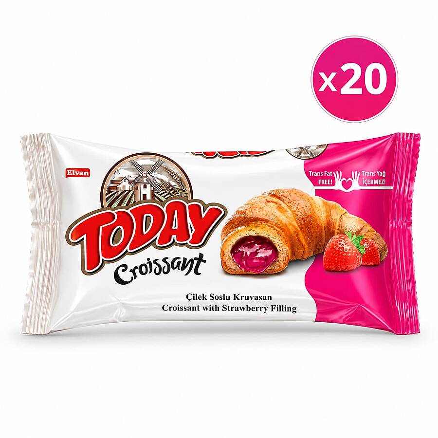 Today Croissant Strawberry 45 Gr. 20 pcs (1 Box) - 2