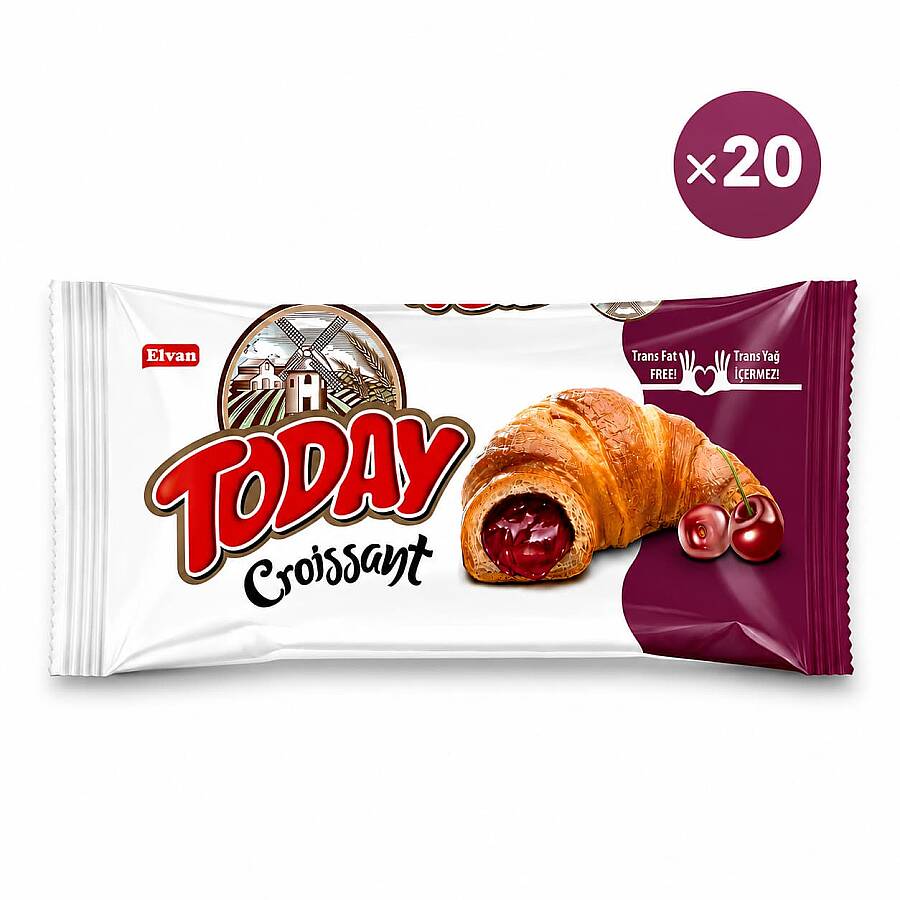 Today Croissant with Cherry 45 Gr. 20 pcs (1 Box) - 2