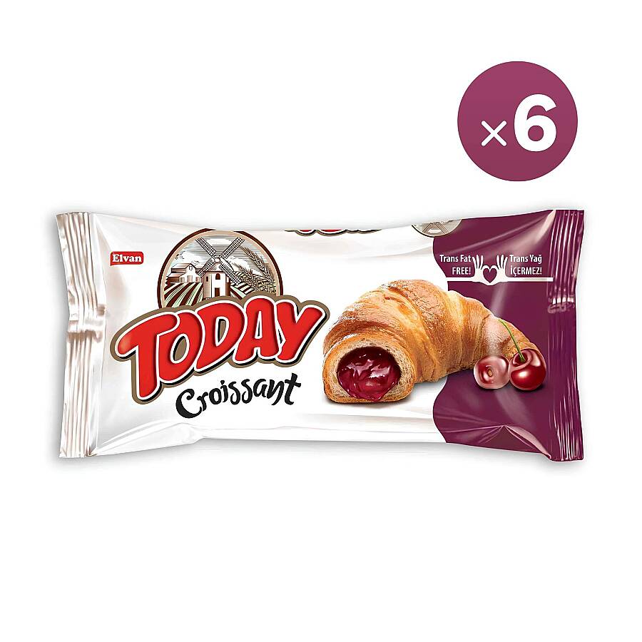  Today Croissant Cherry 45 Gr. 6 pcs (1 Box) - 2