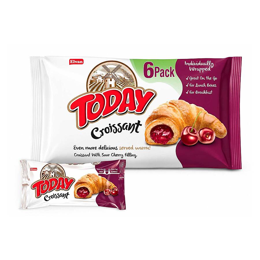  Today Croissant Cherry 45 Gr. 6 pcs (1 Box) - 1