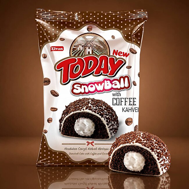 Today Snowball Coffee Cake 50 Gr. 24 pcs (1 Box) - 3