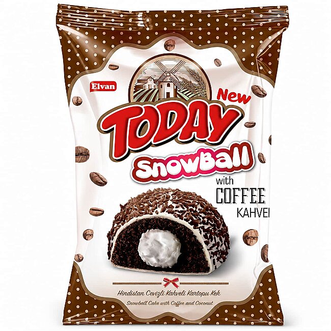 Today Snowball Coffee Cake 50 Gr. 24 pcs (1 Box) - 2