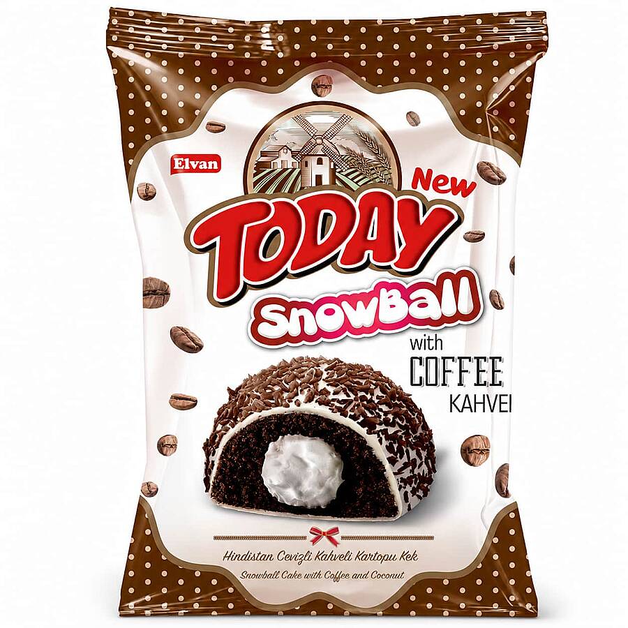 Today Snowball Coffee Cake 50 Gr. 24 pcs (1 Box) - 2