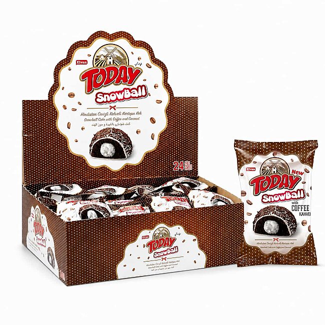 Today Snowball Coffee Cake 50 Gr. 24 pcs (1 Box) - 1