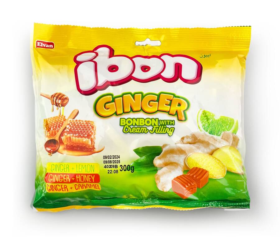 Ibon Ginger Zencefilli Şeker 300 Gr. (1 Paket) - 1