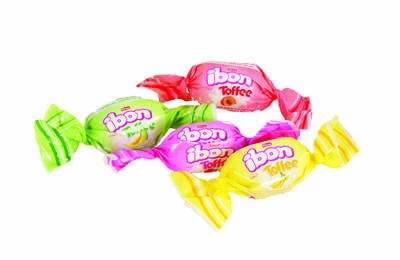 Ibon Toffee Milky Fruit Candy 1000 Gram Cylinder (1 Box) - 2