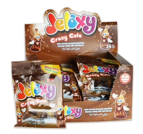 Jelaxy Cola (Kola) Yumuşak Şeker 20 Gr. 24 Adet (1 Kutu) - Jelaxy