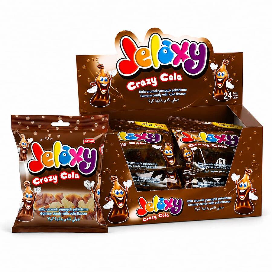Jelaxy Cola (Kola) Yumuşak Şeker 20 Gr. 24 Adet (1 Kutu) - 1