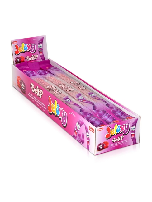 Jelaxy Liquorice Belt Böğürtlenli Şekerli 15Gr. 60lı (1 Kutu) - Jelaxy