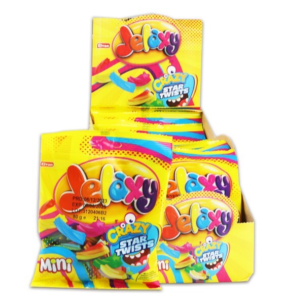 Jelaxy Liquorice Mini Burgu 80 Gr. 12 Adet (1 Kutu) - Jelaxy