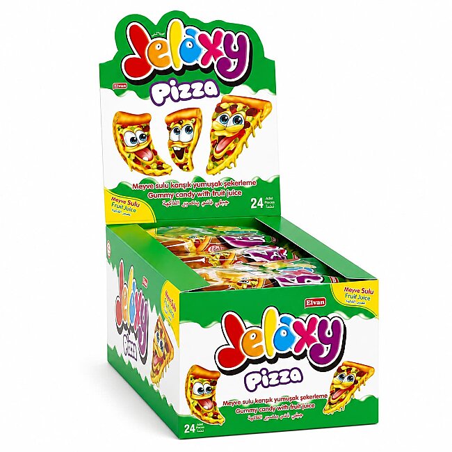 Jelaxy Pizza Yumuşak Şeker 20 Gr. 24 Adet (1 Kutu) - 3