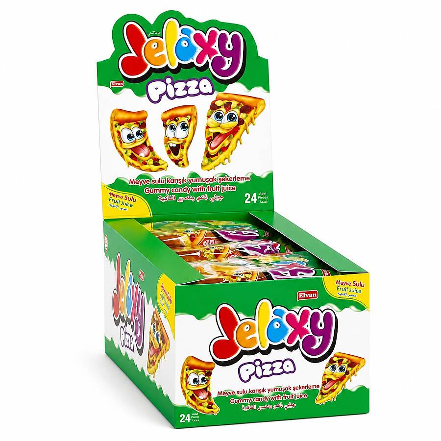 Jelaxy Pizza Yumuşak Şeker 20 Gr. 24 Adet (1 Kutu) - 3