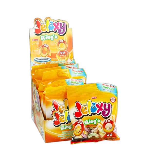 Jelaxy Sugar Ring Soft Candy 80 Gr (1 Box) - Elvan