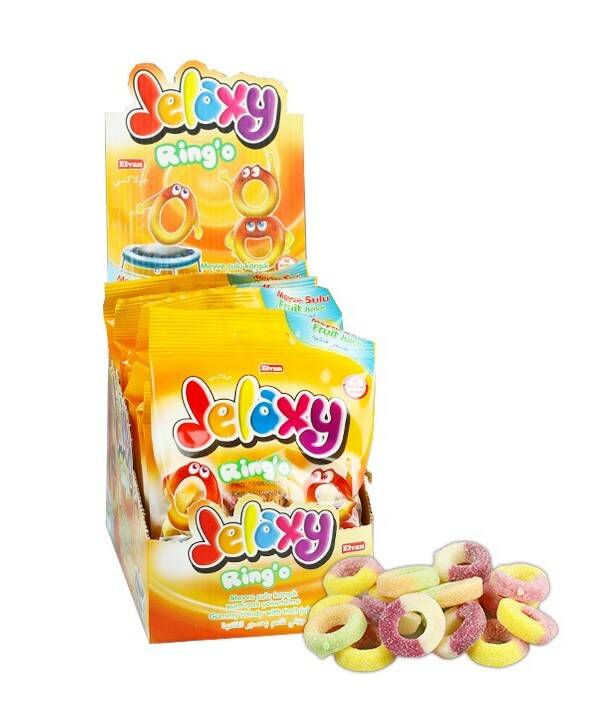 Jelaxy Sugar Ring Soft Candy 80 Gr (1 Box) - 3