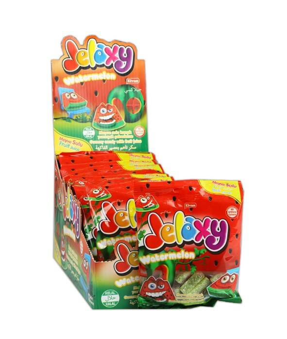 JELAXY Sugared Watermelon 80 Gr. 12 Pieces (1 Box) - 1