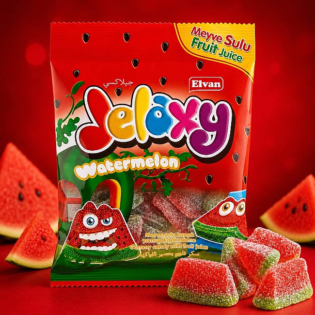 JELAXY Sugared Watermelon 80 Gr. 12 Pieces (1 Box) - 4