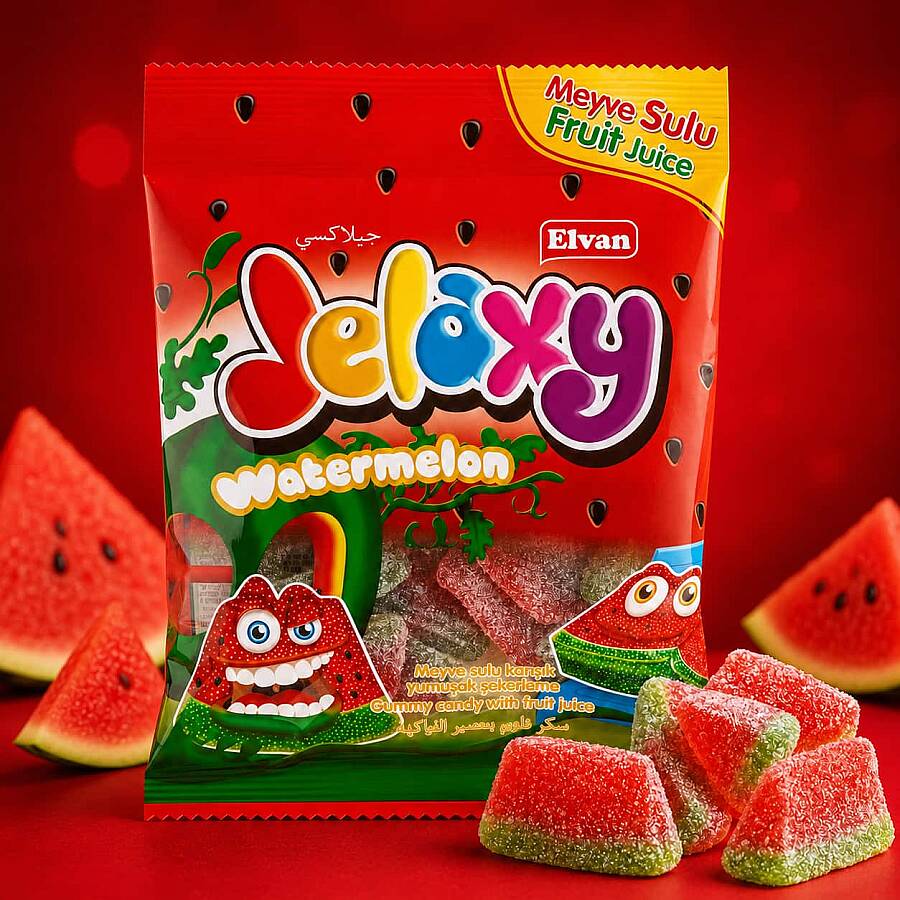 JELAXY Sugared Watermelon 80 Gr. 12 Pieces (1 Box) - 4