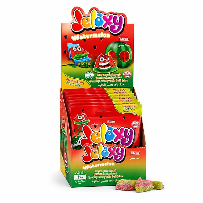 JELAXY Sugared Watermelon 80 Gr. 12 Pieces (1 Box) - 3