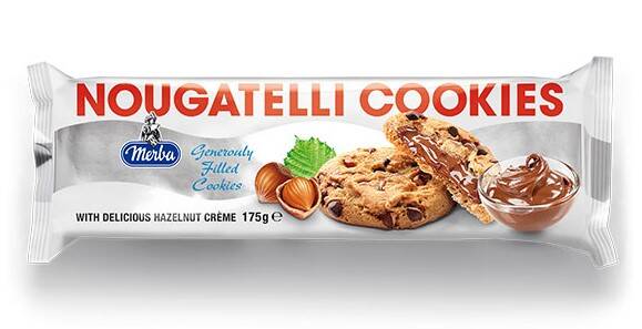 Merba Nougatelli Cookies 175 Gr. (1 Paket) - 2