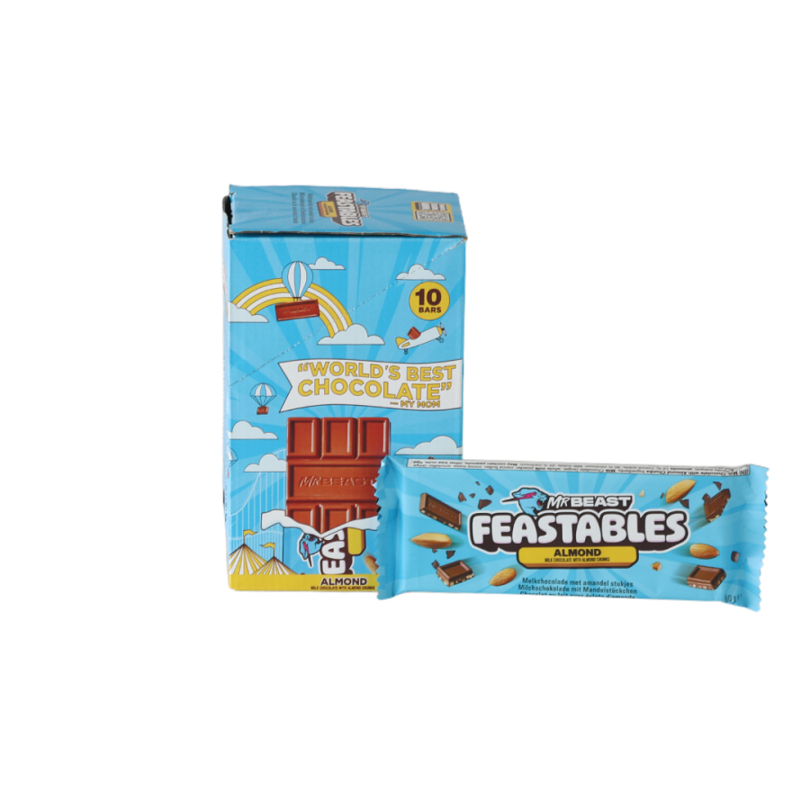 Mr. Beast Almond Milk Chocolate 60 Grams (1 Box) - 1