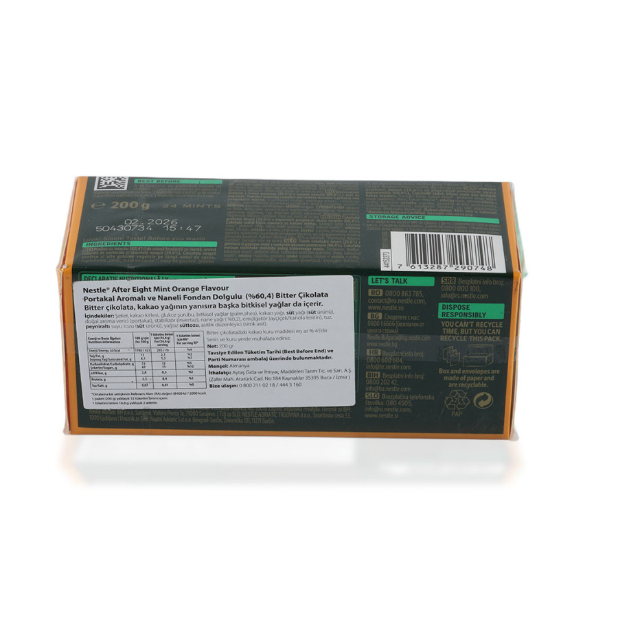 Nestle After Eight Portakal ve Naneli Bitter Çikolata 200 Gr. (1 Paket) - 2
