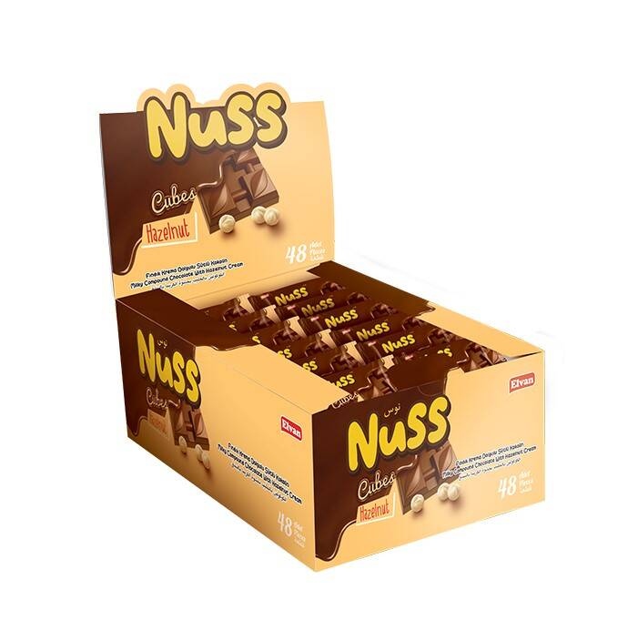 Nuss Cubes Hazelnut 7 Gr. 48 Pieces (1 Box) - 3