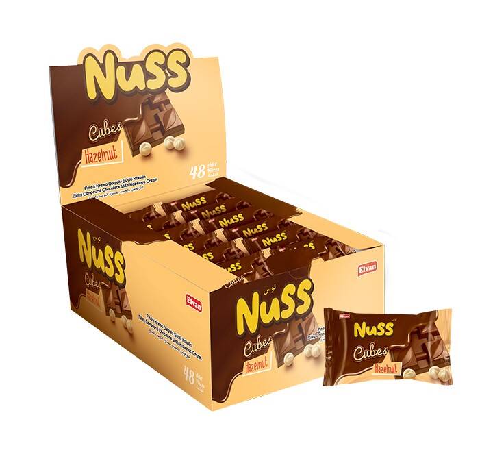 Nuss Cubes Hazelnut 7 Gr. 48 Pieces (1 Box) - 5